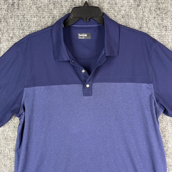 Bolle Shirt Mens Extra Large Blue Polo Golf Performance Tech CareerRugby Flex - Picture 3 of 11